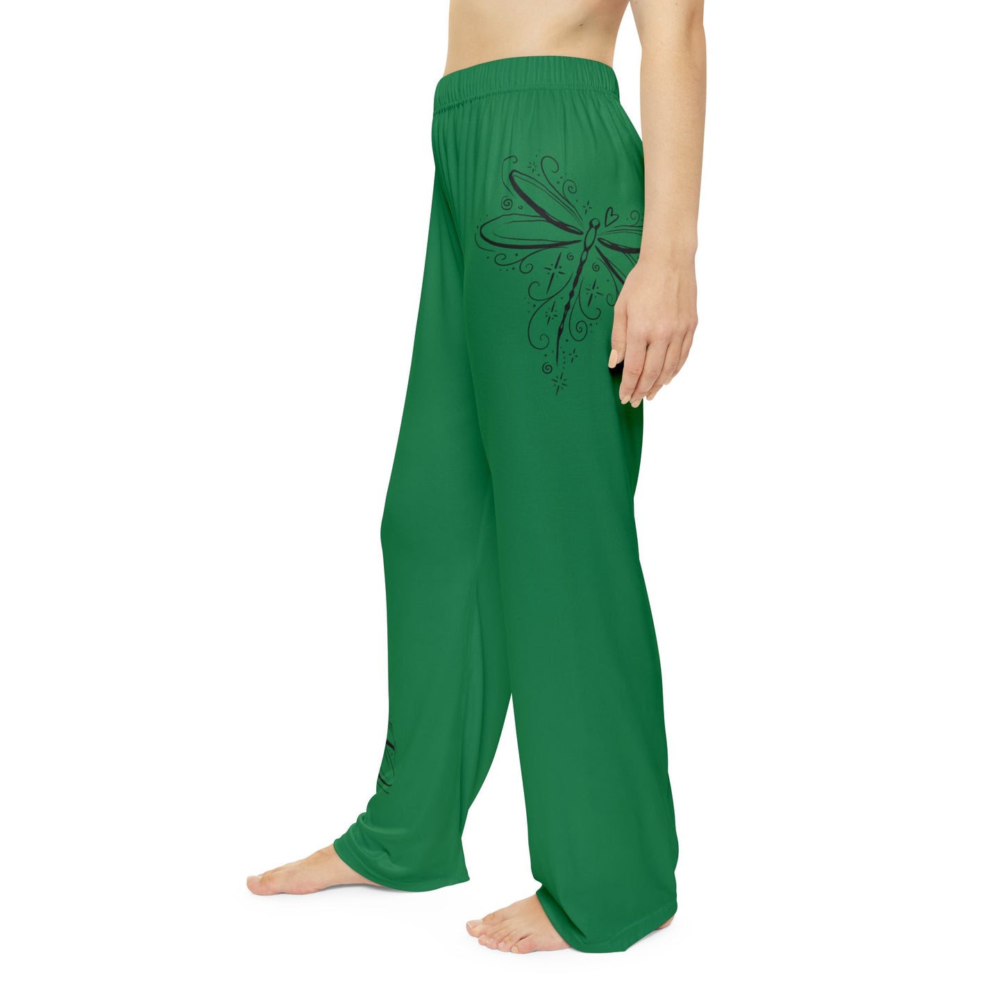 Dragonfly Women's Loungewear Pajama Bottoms - Shamrock Green