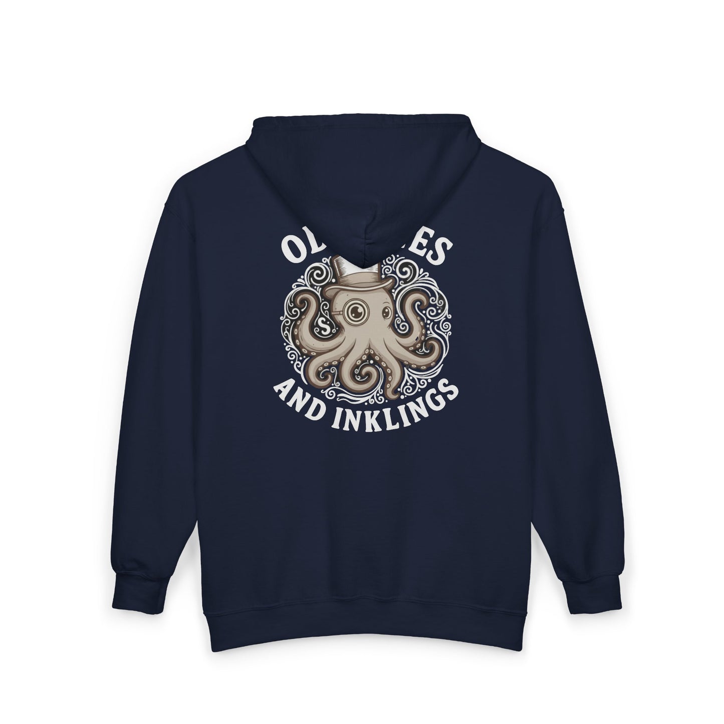 Octopus Zip Hoodie — “Odditees and Inklings” Graphic Full‑Zip Sweatshirt