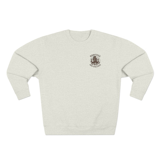 "Odditees & Inklings" Country Club Crewneck Sweatshirt with Chest Logo - First Edition