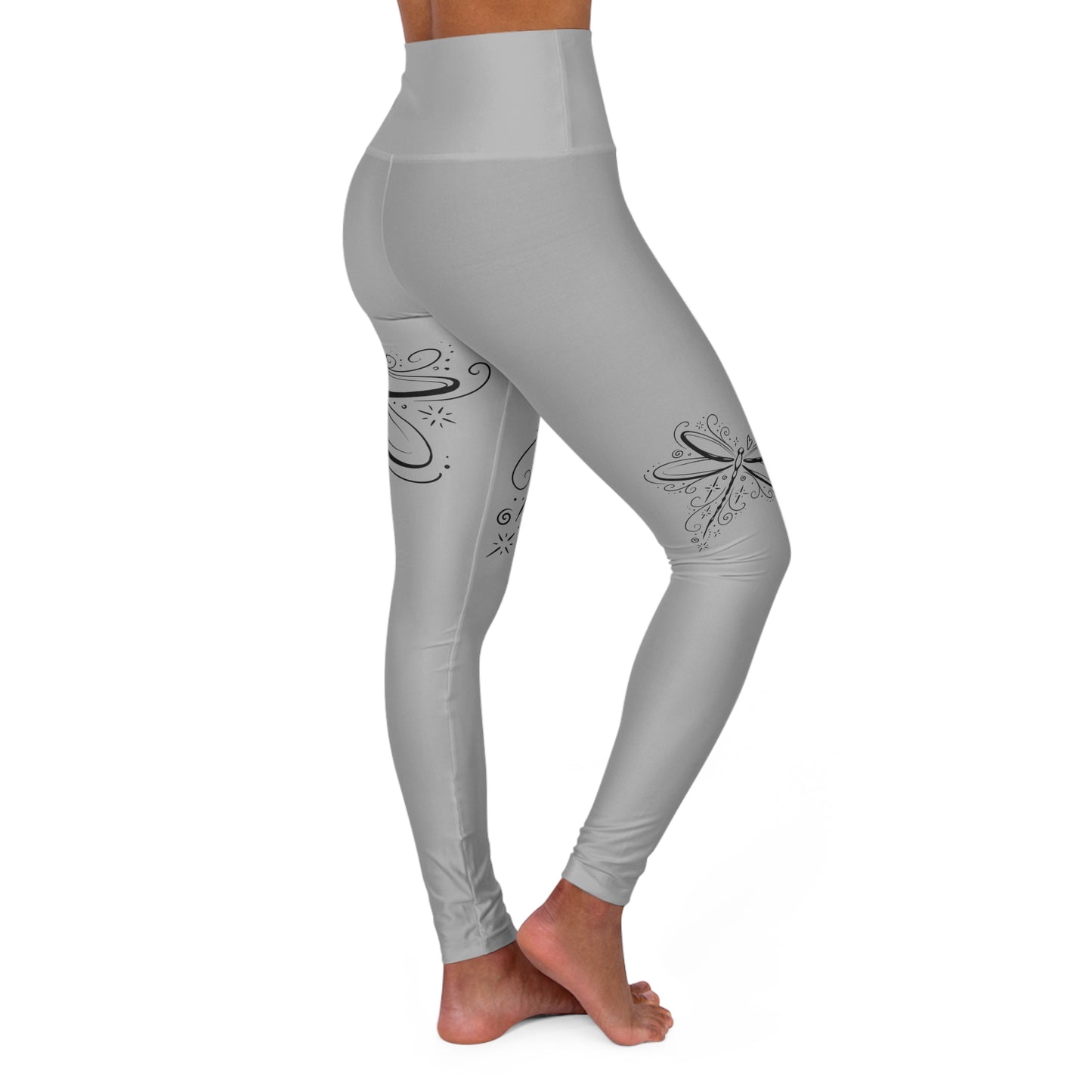 Pink Floral Swirl High-Waist Yoga Leggings