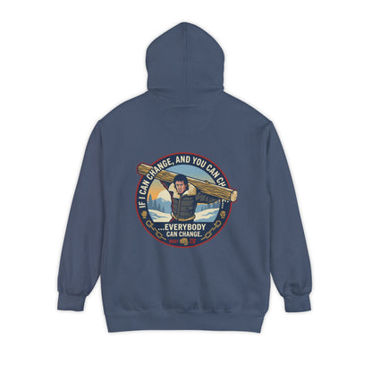 "Everybody Can Change" Underdog Montage Training Hoodie — 90's Retro Boxing Champ Inspiration Hoodie