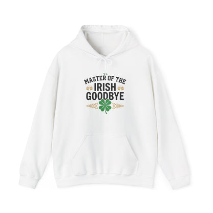 Irish Goodbye Hoodie - "Master of the Irish Goodbye" St. Patrick’s Day Sweatshirt  - OddInk Seasonal Designs