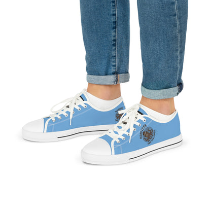 Men's Low Top Sneakers — Light Blue "Oktoberfest" Crest Casual Shoes