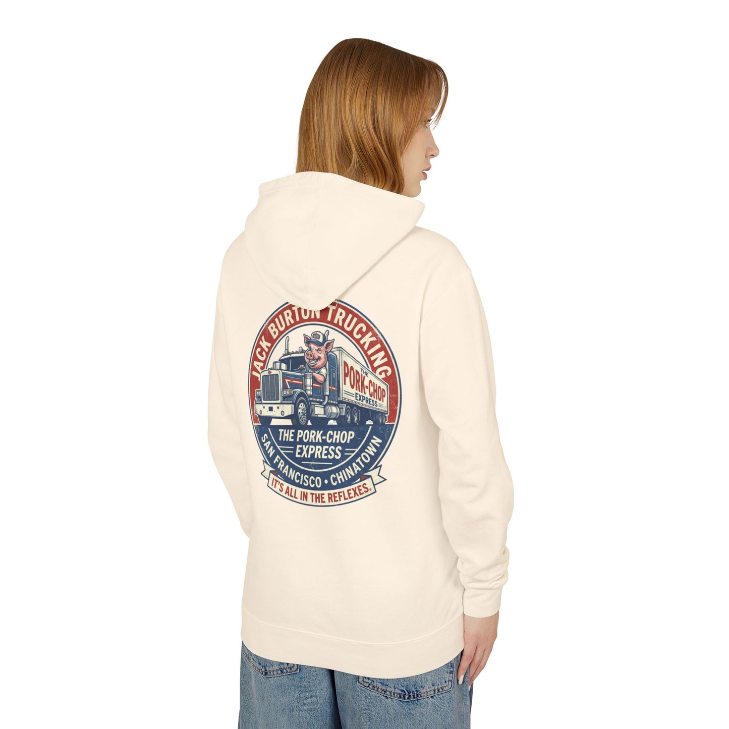 The Pork-Chop Express Hoodie — Retro Trucking Graphic Hooded Sweatshirt
