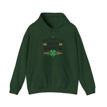 Irish Goodbye Hoodie - "Master of the Irish Goodbye" St. Patrick’s Day Sweatshirt  - OddInk Seasonal Designs
