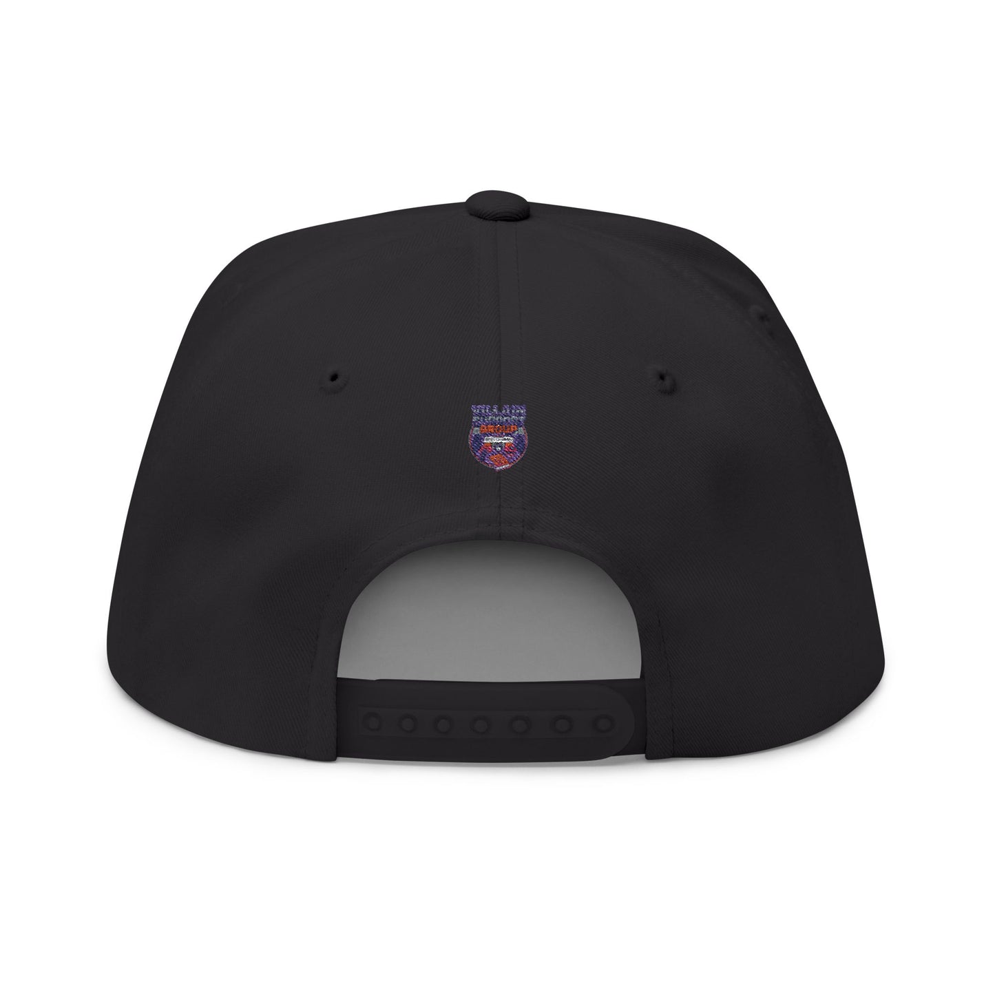 Villain Support Group - Flat Bill Snapback Cap — Embroidered Vintage Badged
