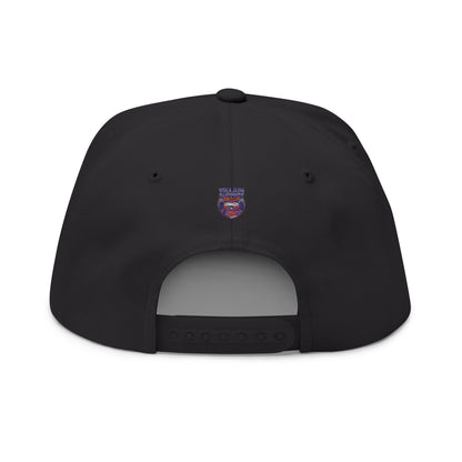 Villain Support Group - Flat Bill Snapback Cap — Embroidered Vintage Badged