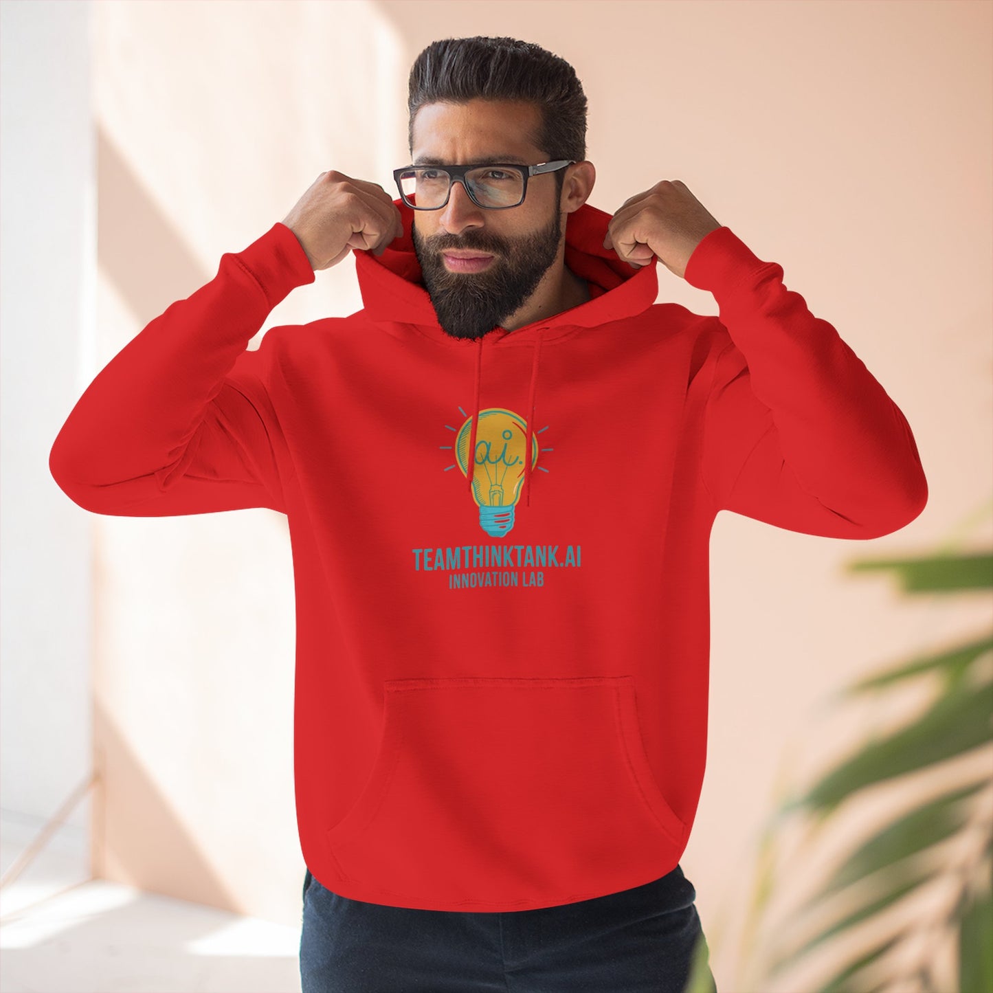 TeamThinkTank.AI Innovation Lab Brightbult Hoodie — Corp Colorway Logo Pullover