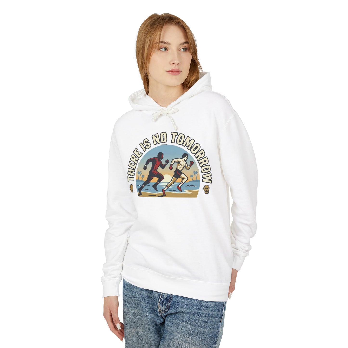 "There Is No Tomorrow" Underdog Montage Hoodie — Retro Fitness Lightweight Hooded Sweatshirt