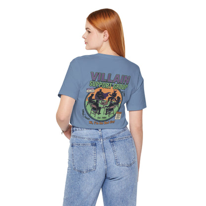 Villain Support Group Tee — Funny Supervillain Graphic T-Shirt