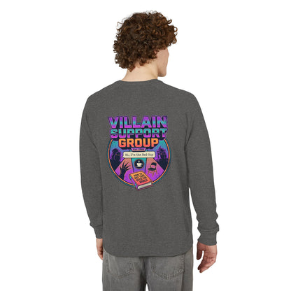 Villain Support Group Crewneck Sweatshirt – Retro Horror Comic Graphic