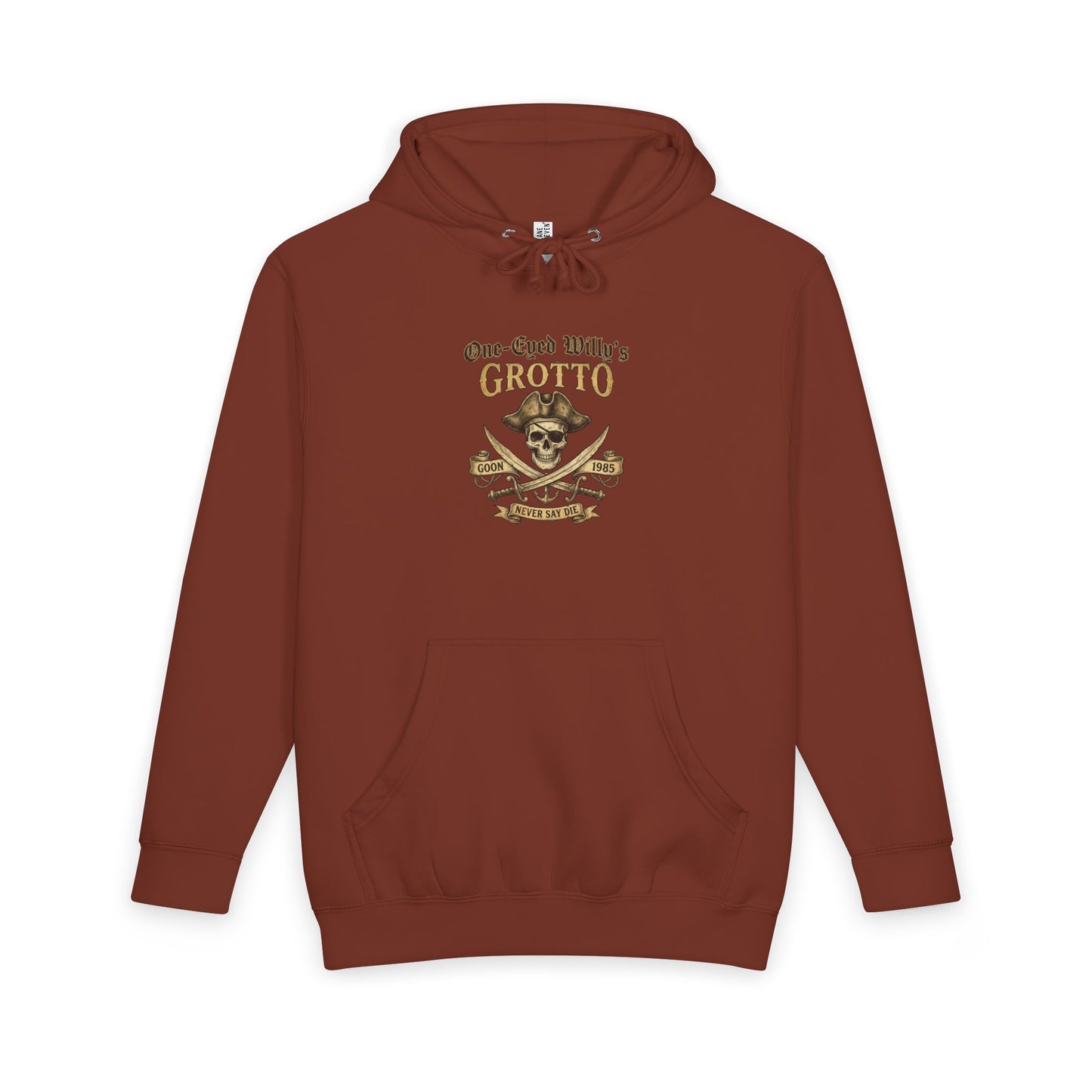 One-Eyed Willy's Grotto Treasure Hunt Hoodie — Vintage Nautical Pullover Hooded Sweatshirt