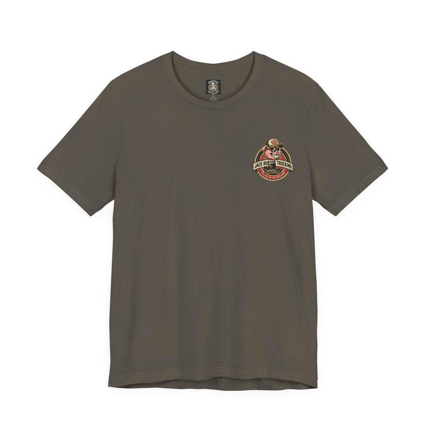 Jack Burton Trucking Pig Logo T-Shirt — 'It's All in the Reflexes' Vintage Truck Driver Tee