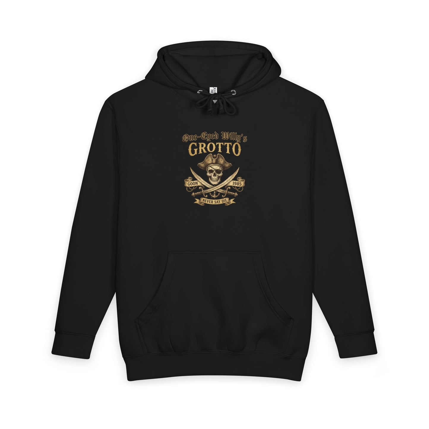 One-Eyed Willy's Grotto Treasure Hunt Hoodie — Vintage Nautical Pullover Hooded Sweatshirt