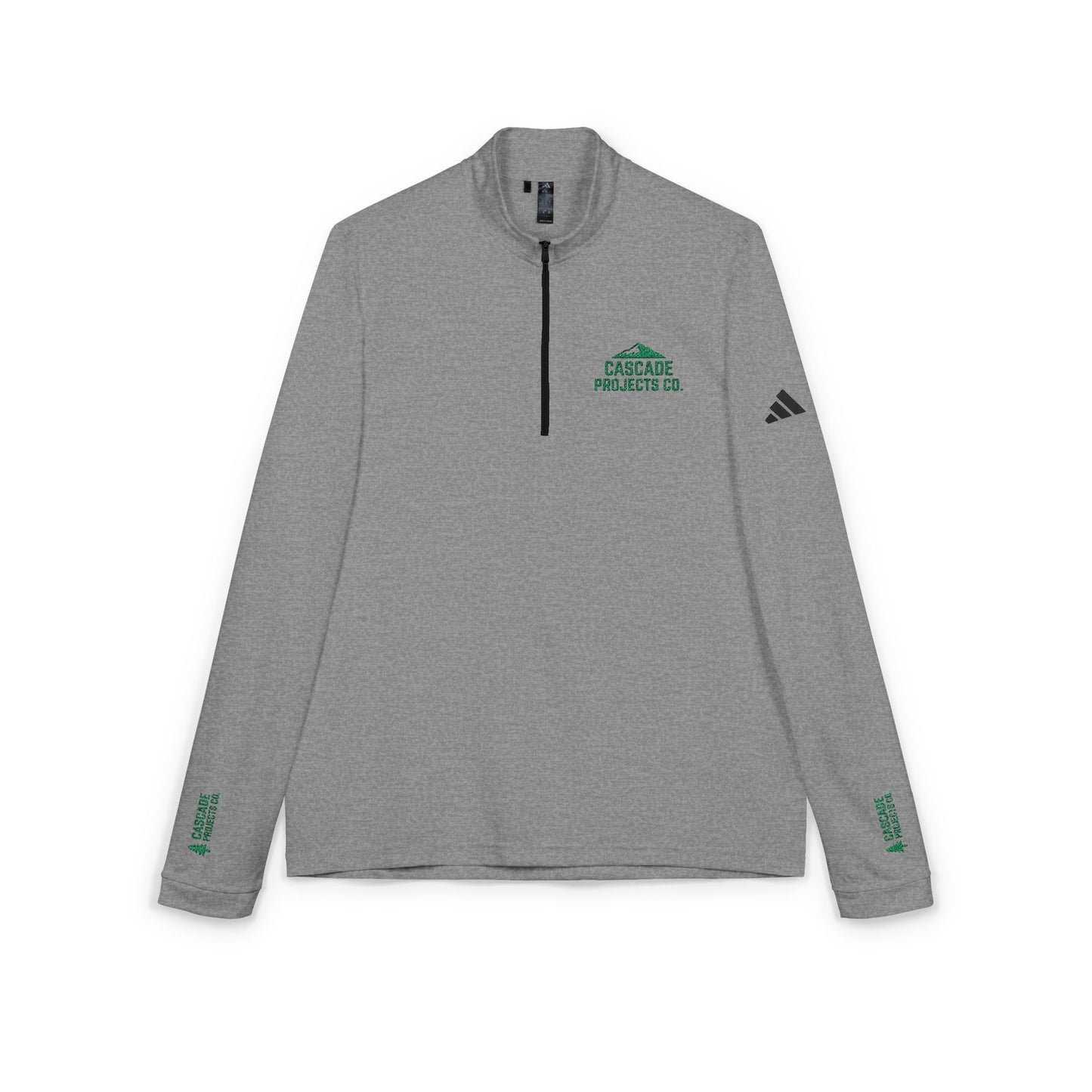 Embroidered Quarter-Zip Pullover — Performance Adidas® Golf-Style Top