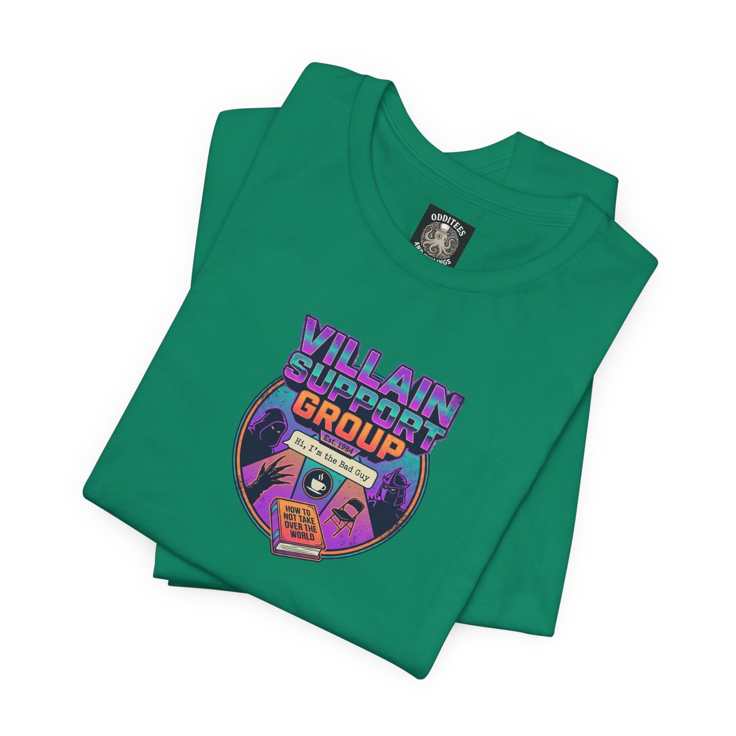 Villain Support Group T-Shirt — Funny Retro Supervillain Club Tee