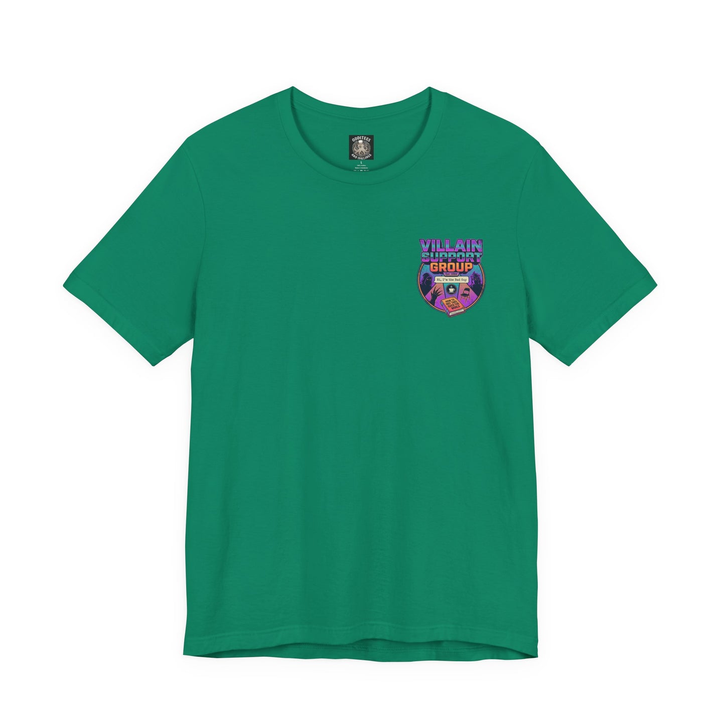 Villain Support Group Tee — Funny Supervillain Graphic T-Shirt