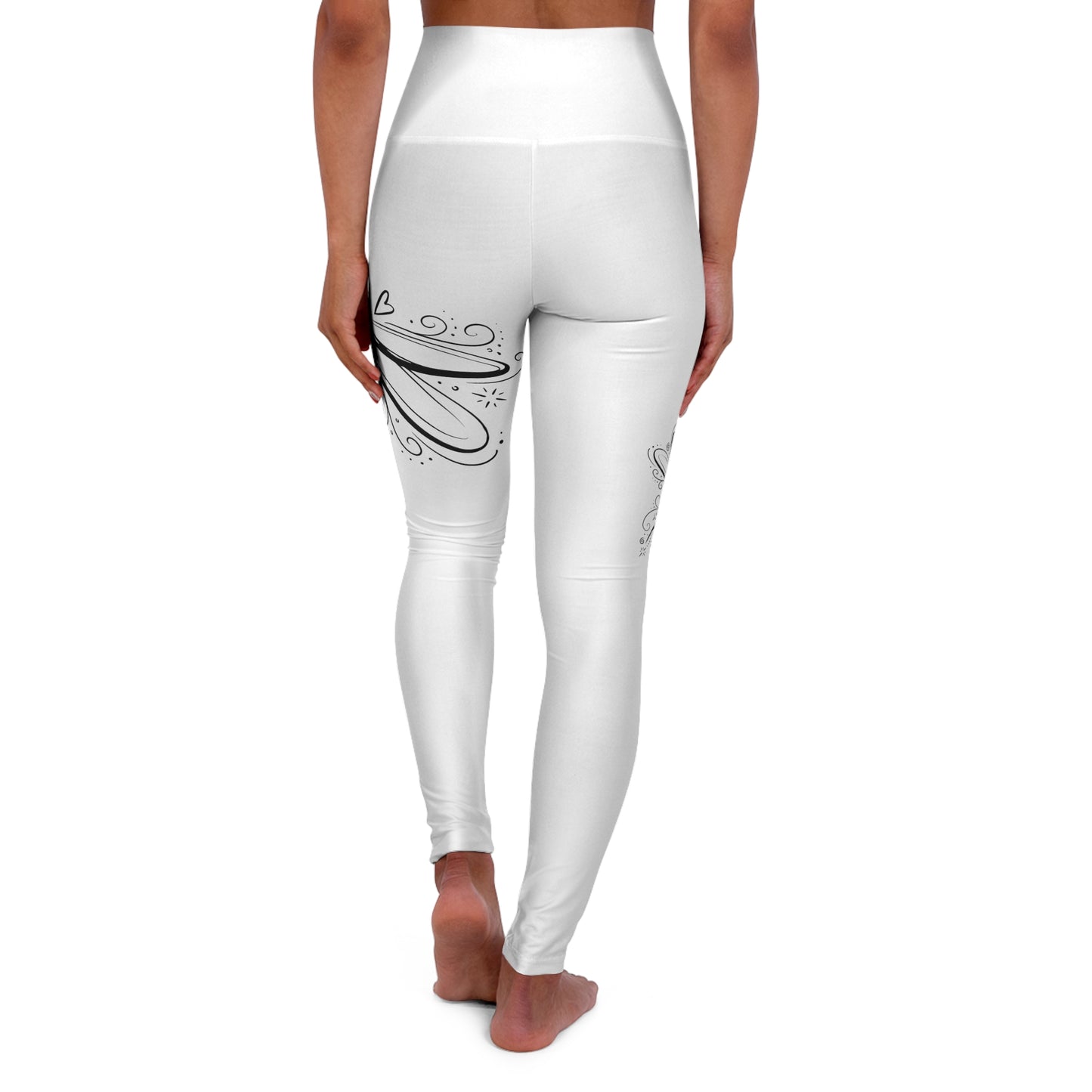 Pink Floral Swirl High-Waist Yoga Leggings