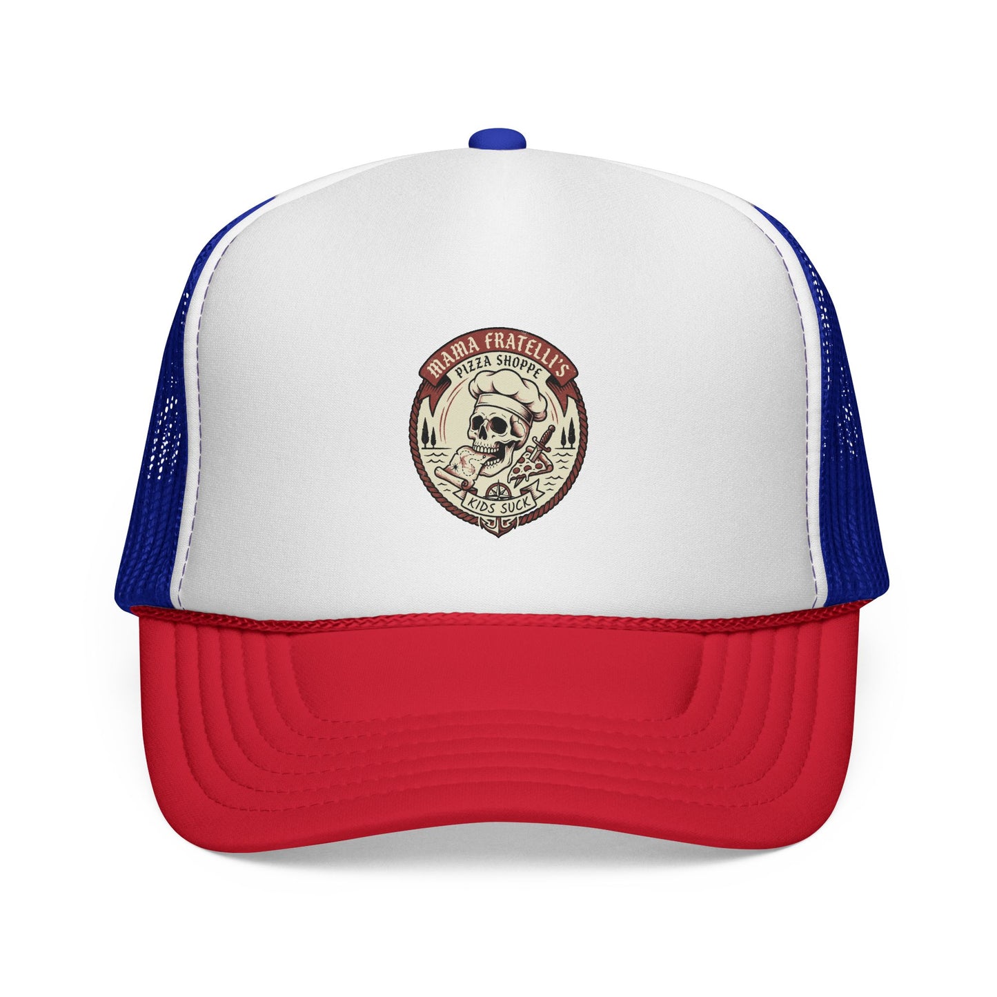Mama Fratelli's Pizza Shoppe "Snapback Trucker" - 80's Retro Trucker Cap