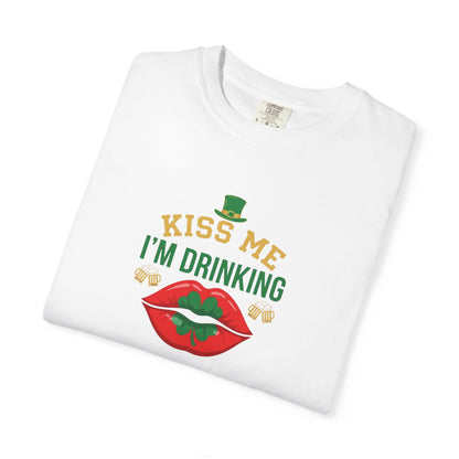 Kiss Me I'm Drinking St. Patricks Day T-Shirt — OddInk Seasonal Design