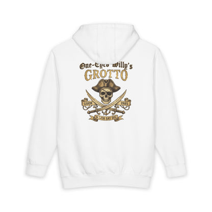 One-Eyed Willy's Grotto Treasure Hunt Hoodie — Vintage Nautical Pullover Hooded Sweatshirt