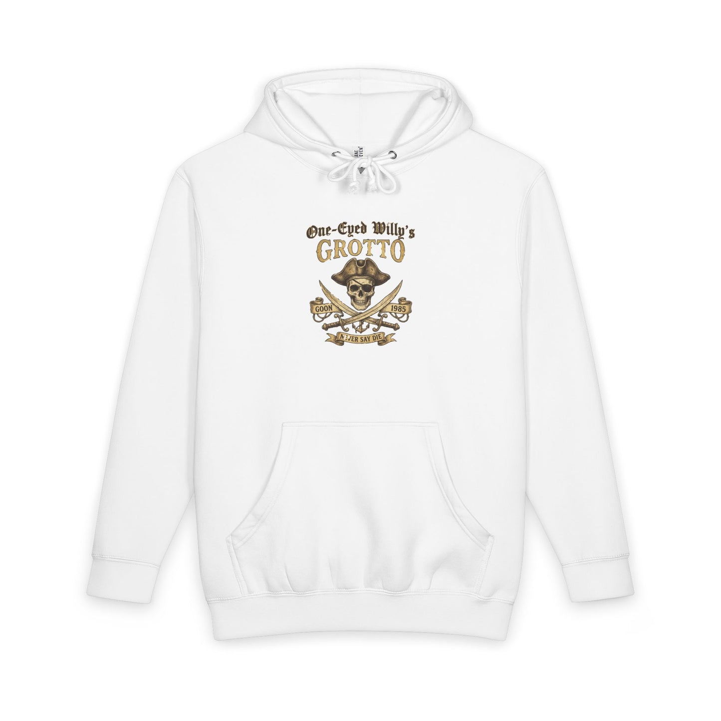 One-Eyed Willy's Grotto Treasure Hunt Hoodie — Vintage Nautical Pullover Hooded Sweatshirt