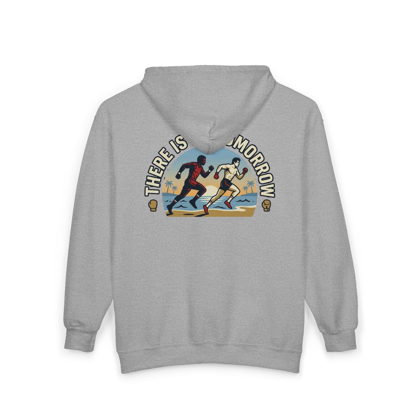 "There Is No Tomorrow" Underdog Montage Full- Zip Hoodie - Retro Fitness Training Full-Zip Sweatshirt