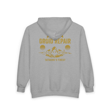 Jawa Droid Repair Full-Zip Hoodie — Tatooine's Finest Star Wars Inspired Zip Sweatshirt