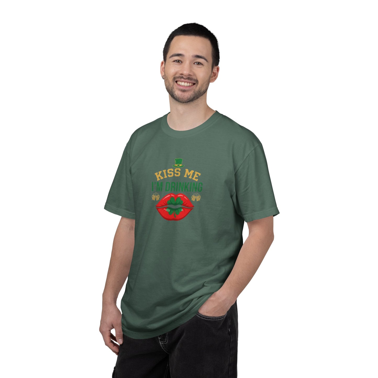 Kiss Me I'm Drinking St. Patricks Day T-Shirt — OddInk Seasonal Design