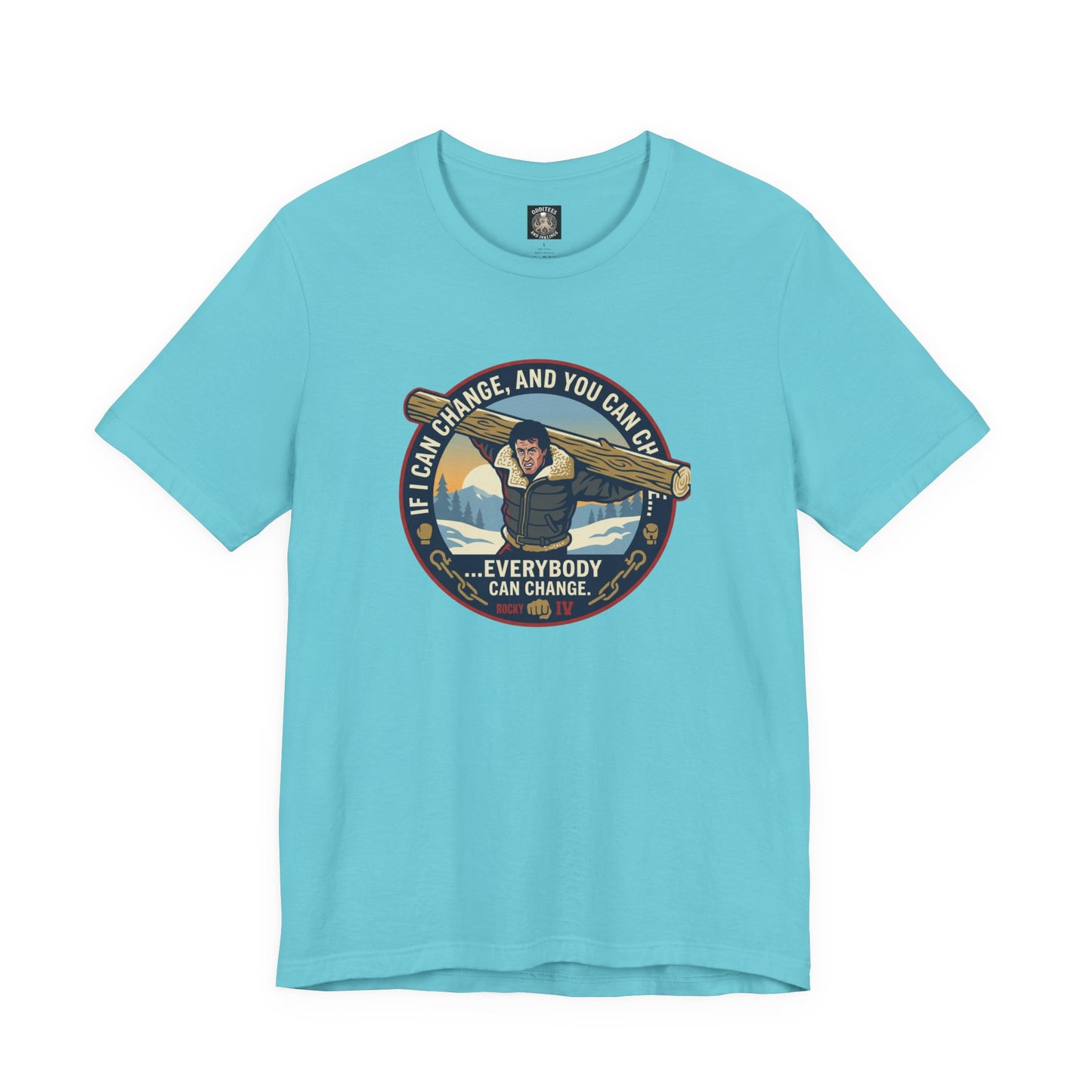 "Everybody Can Change" Underdog Montage Fitness Tee — Retro 90's Motivational Training T-shirt