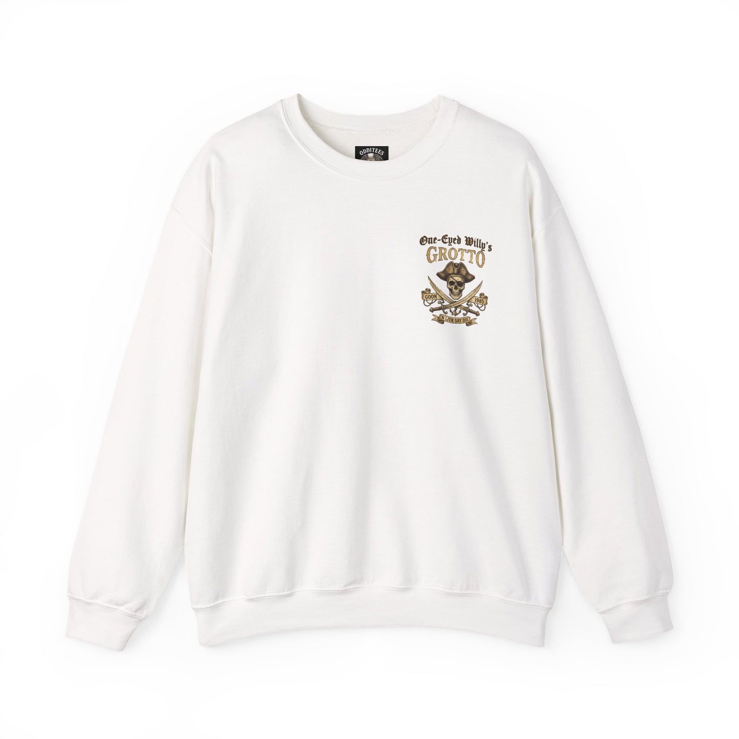 One-Eyed Willy’s Grotto Pirate Skull Crewneck Sweatshirt