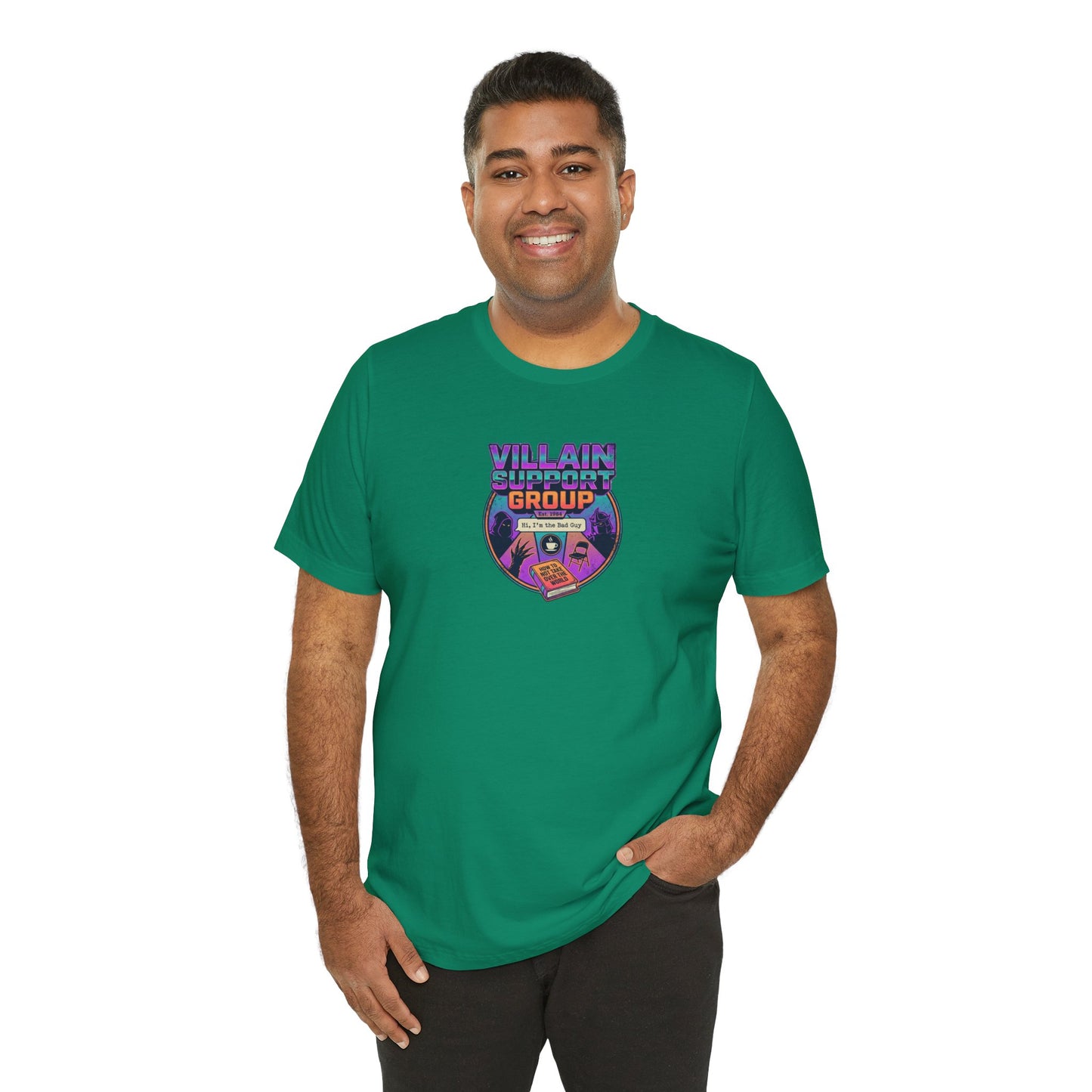 Villain Support Group T-Shirt — Funny Retro Supervillain Club Tee