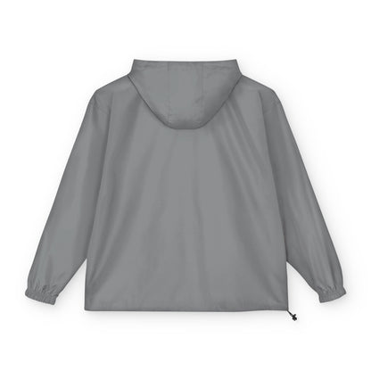 Anorak Jacket - Yellow Packable Hooded Windbreaker with Small Floral Patch