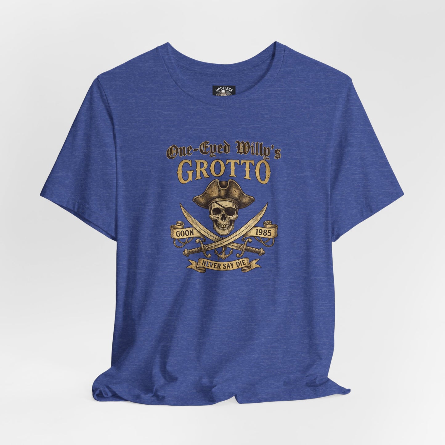 One-Eyed Willy's Grotto Pirate Skull T-Shirt — 80's Treasure Map Tee