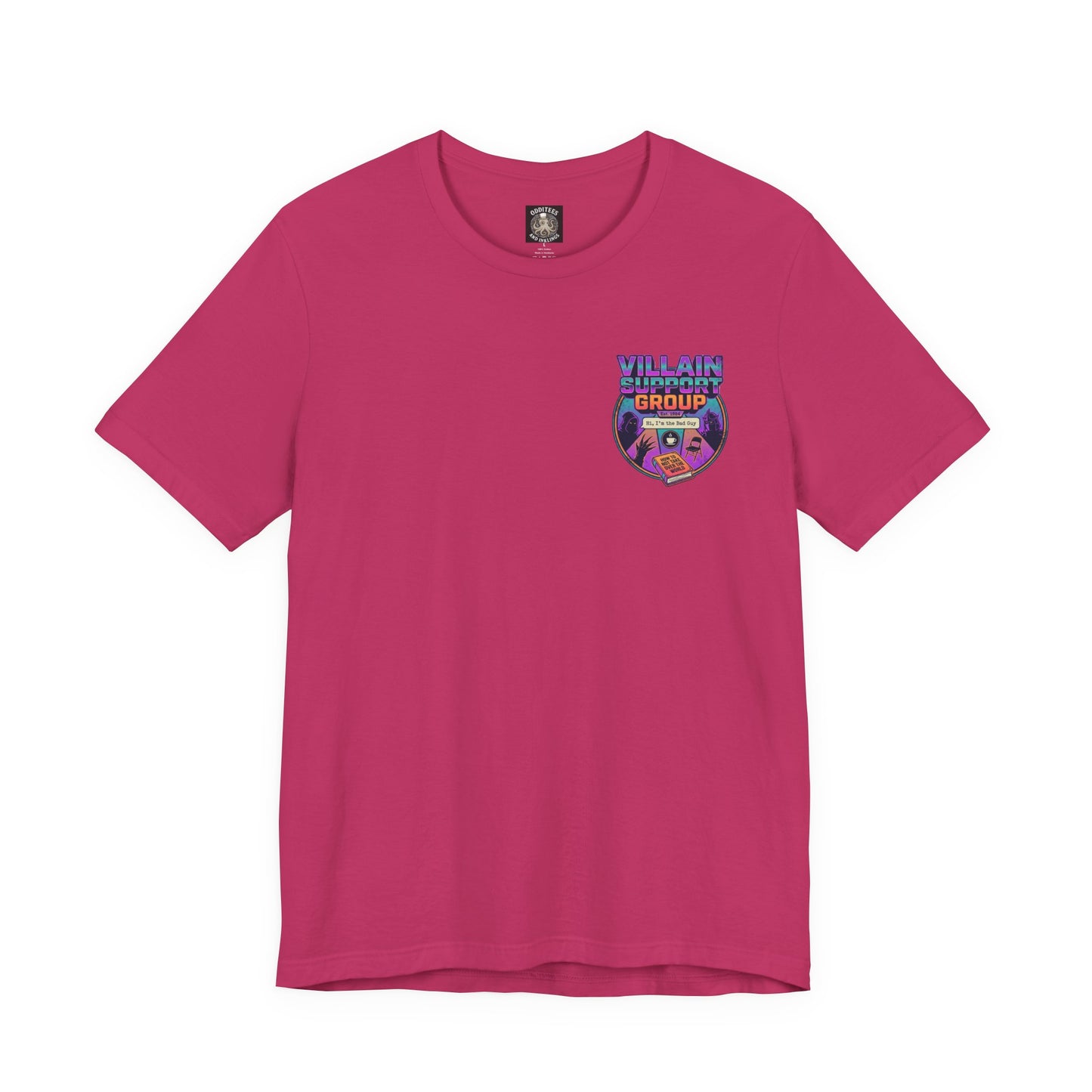 Villain Support Group T-Shirt — Funny Retro Supervillain Meetup Tee