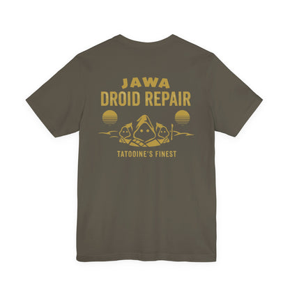Jawa Droid Repair T‑Shirt — Tatooine’s Finest Vintage Sci‑Fi Star Wars Inspired Tee