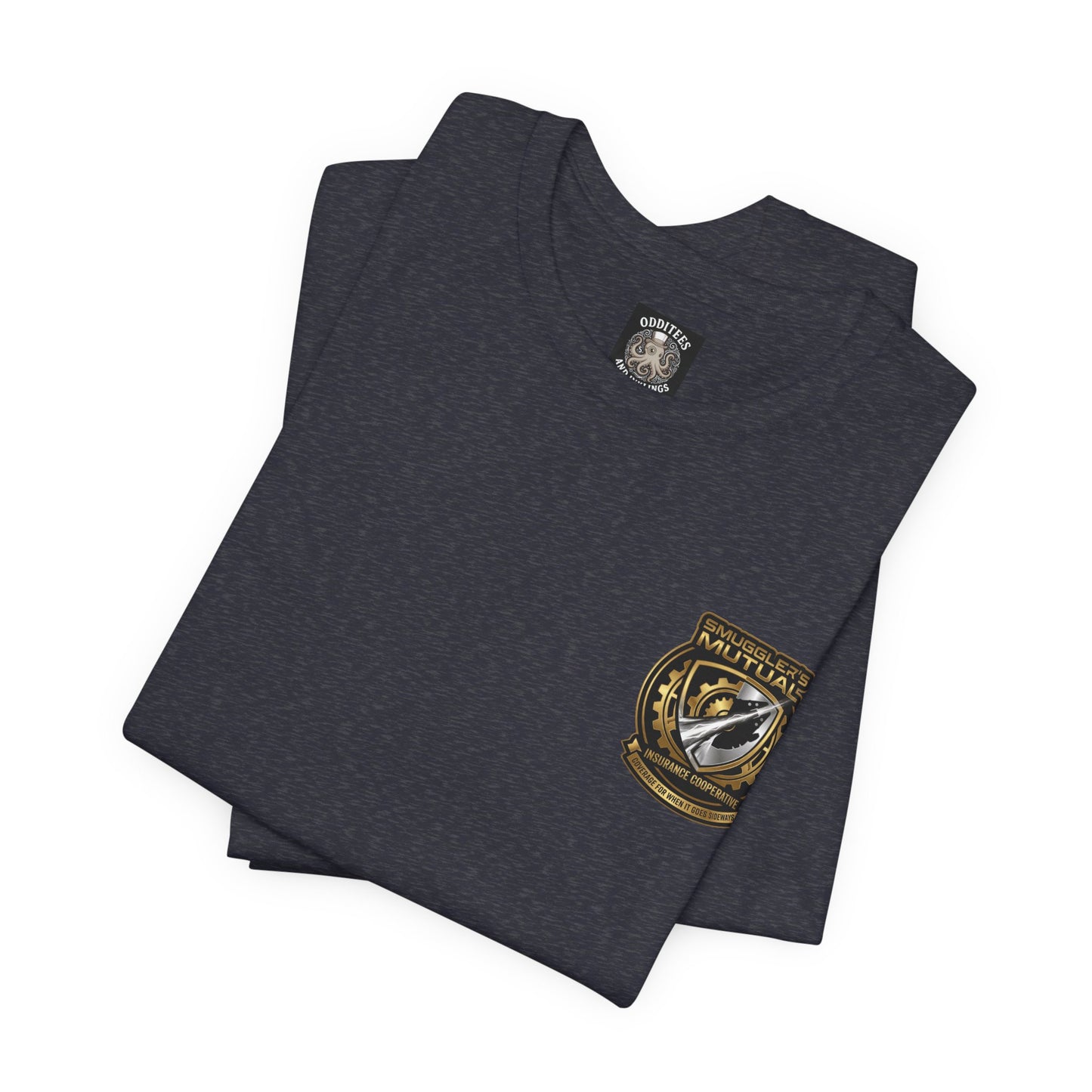 Smuggler's Mutual Insurance Cooperative Graphic Tee — "Coverage for When It Goes Sideways"