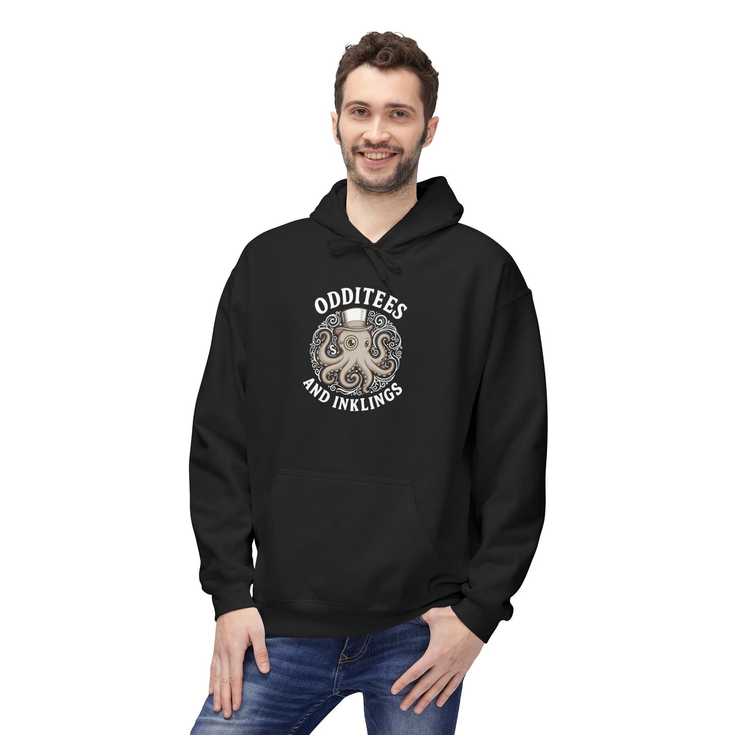 Octopus Logo Hoodie — "Odd Tees and Inklings" Graphic Pullover