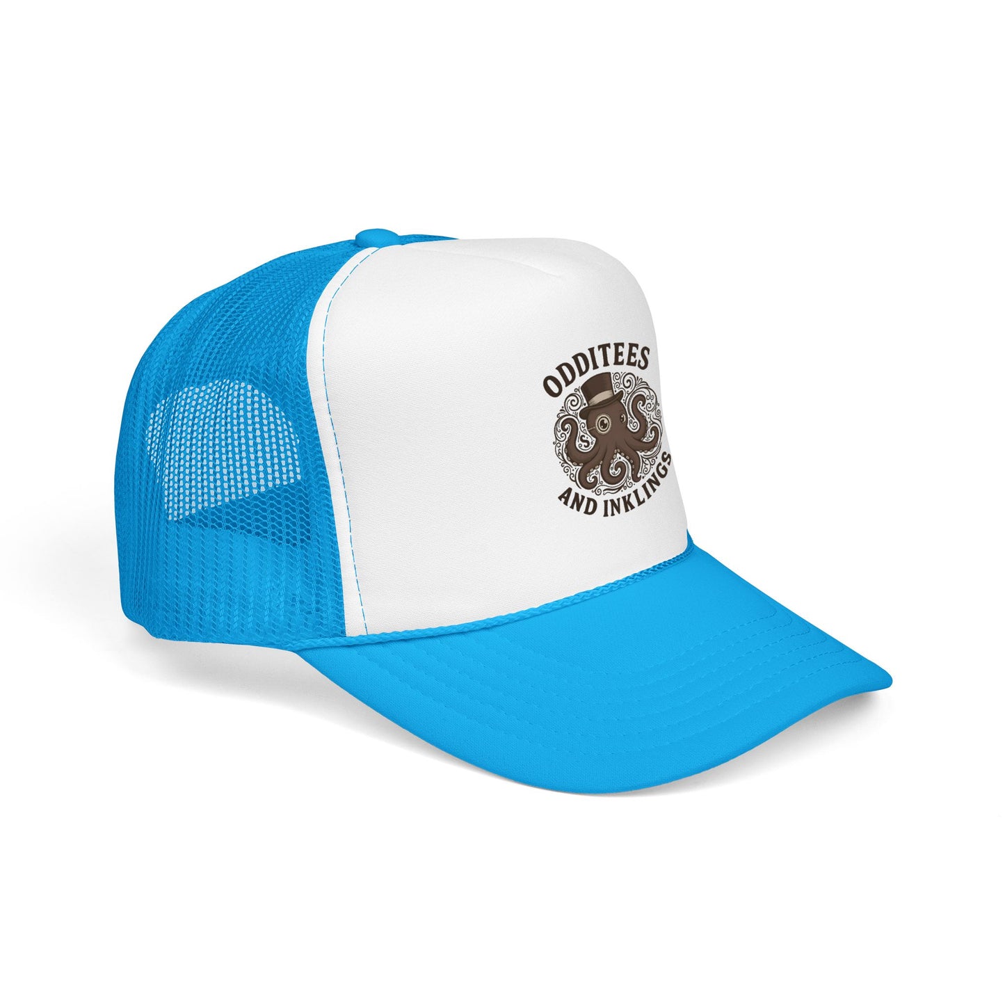 Octopus Logo Trucker Hat — "Odditees and Inklings" Foam Mesh Cap