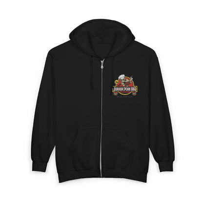 Jurassic Pork BBQ Zip-Up Hoodie — Franchise Owner Full-Zip Hoodie