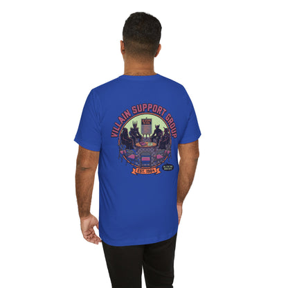 Villain Support Group T-Shirt — Funny Retro Supervillain Club Tee