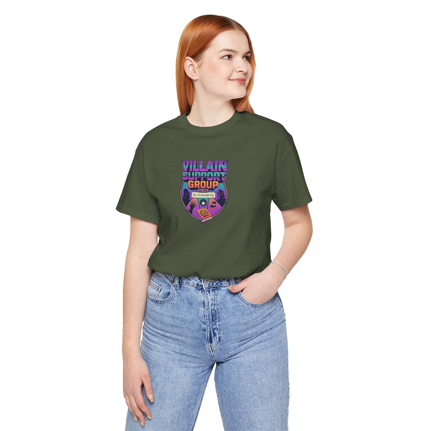 Villain Support Group T-Shirt — Funny Retro Supervillain Club Tee