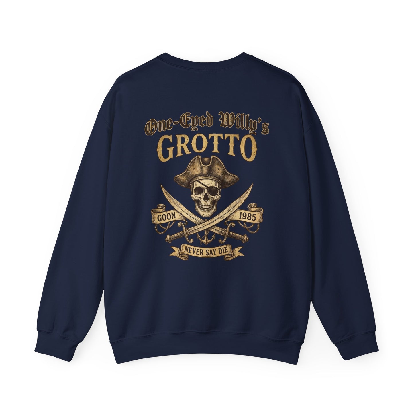 One-Eyed Willy’s Grotto Pirate Skull Crewneck Sweatshirt