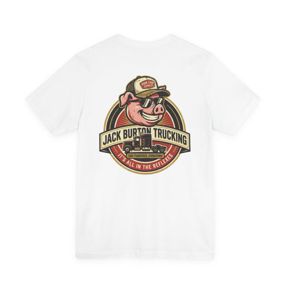 Jack Burton Trucking Pig Logo T-Shirt — 'It's All in the Reflexes' Vintage Truck Driver Tee