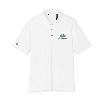 Cascade Projects Co. Embroidered Performance Polo — White Workwear Shirt