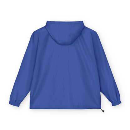 Anorak Jacket - Yellow Packable Hooded Windbreaker with Small Floral Patch