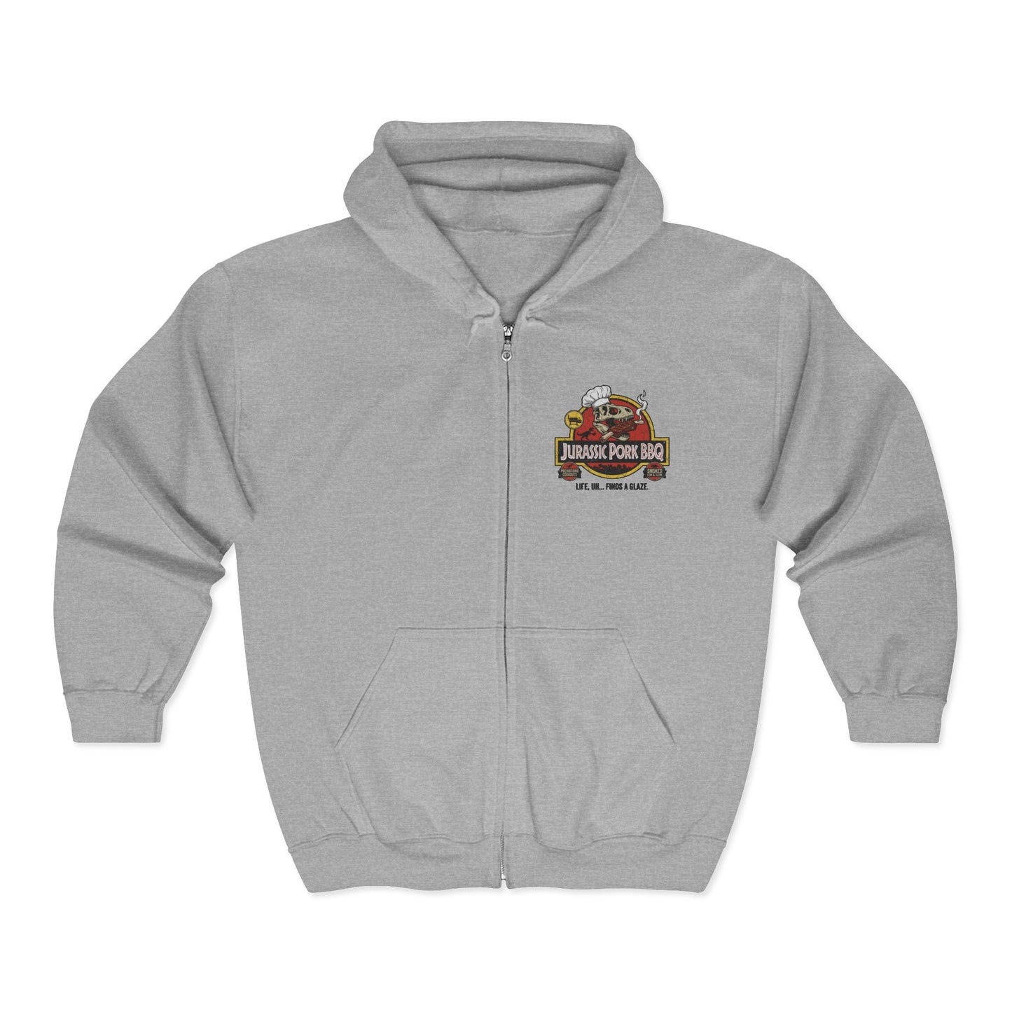 Jurassic Pork BBQ Zip-Up Hoodie — Franchise Owner Full-Zip Hoodie