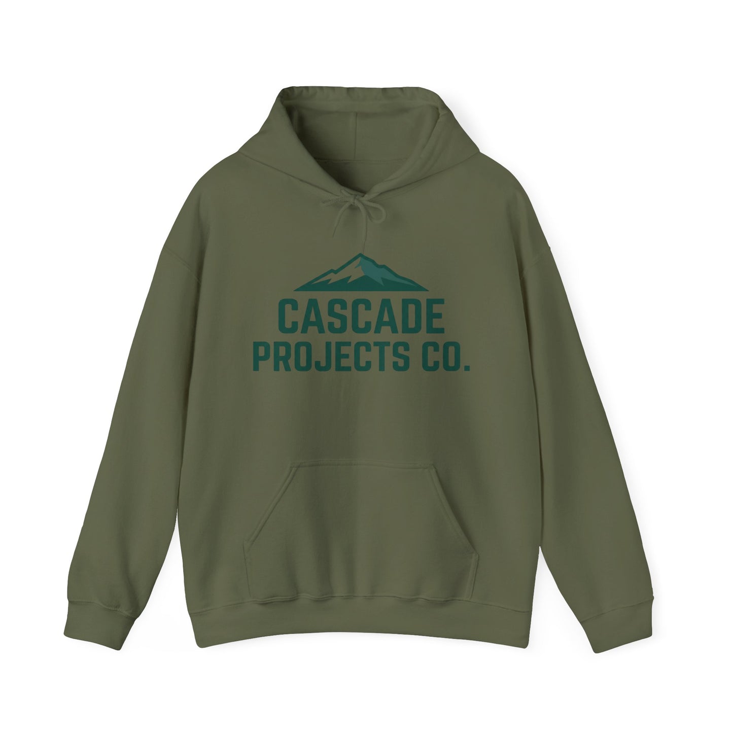 Cascade Projects Co. Hoodie — Mountain Logo Outdoor Crew Pullover