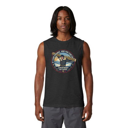 "Everybody Can Change" Underdog Montage Lifting Tank — Retro 90's Boxing Champ Muscle Tank