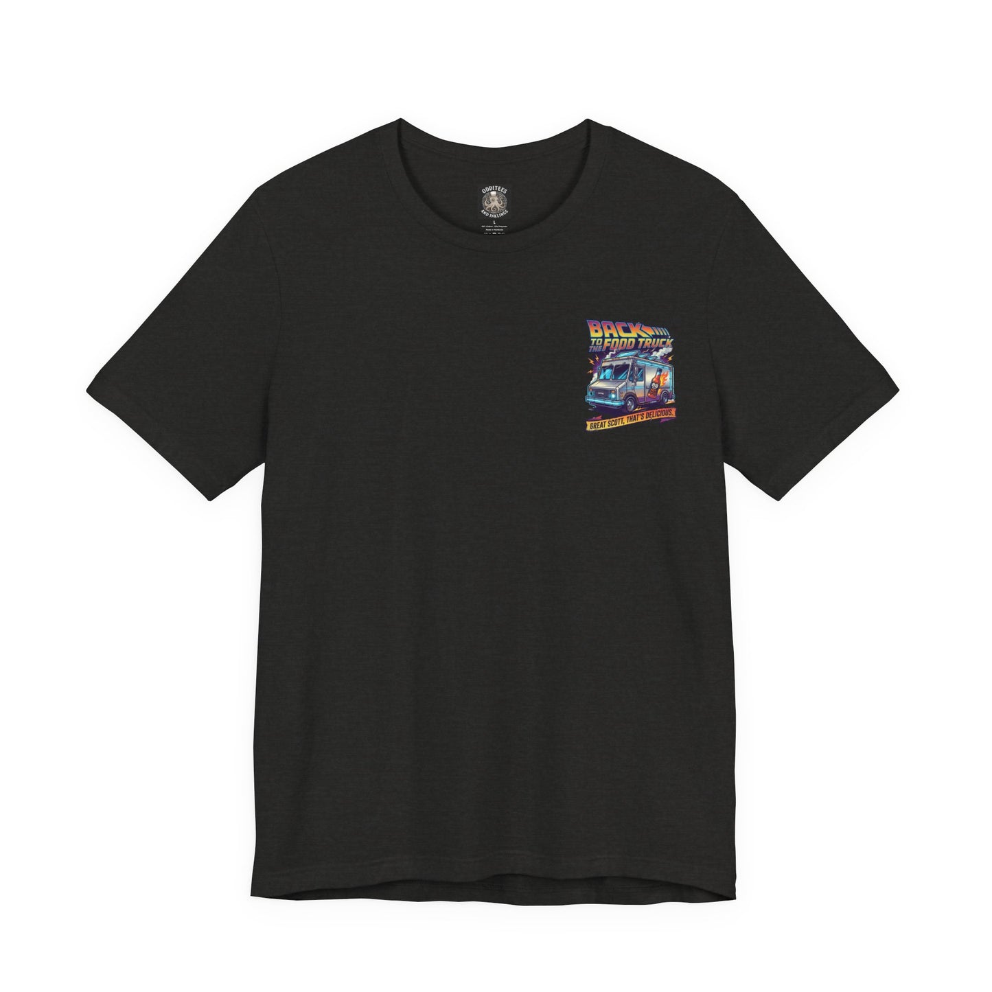 Back to the Food Truck Future Tee — 88mph Hot Sauce 80's Food Truck Graphic T-Shirt